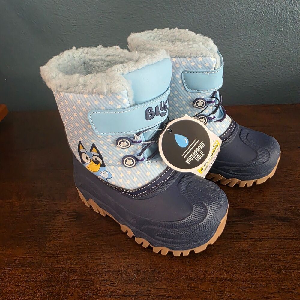 Girls Boys Unisex Bluey Winter Boots Toddler Sz 8 - BRAND NEW Sherpa lined